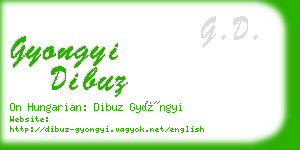 gyongyi dibuz business card